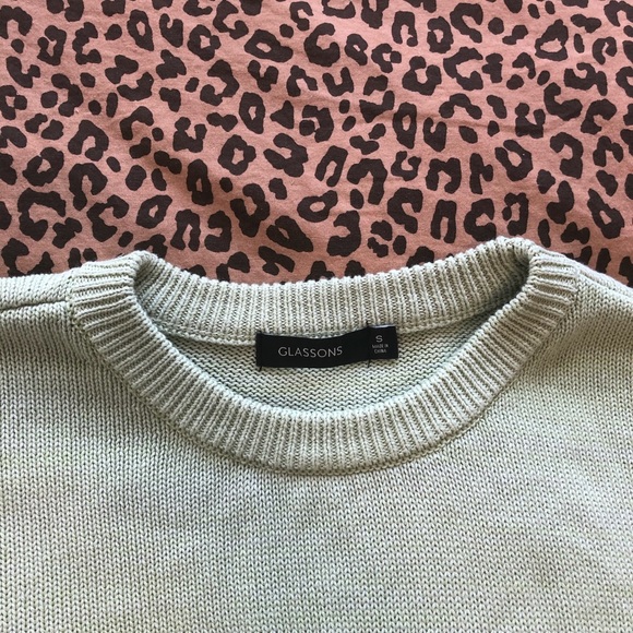 Green cropped knit sweater from Glassons! - Picture 2 of 3